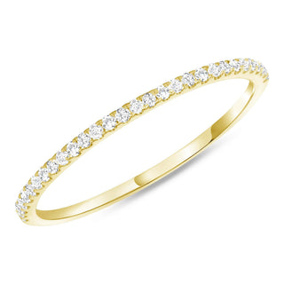 Dainty Round Cut Lab Grown Diamond Half Eternity Wedding Band