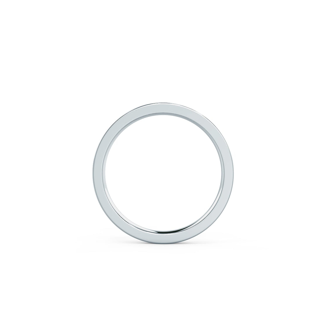Round Cut Lab Grown Diamond Flat Flush Set Eternity Band
