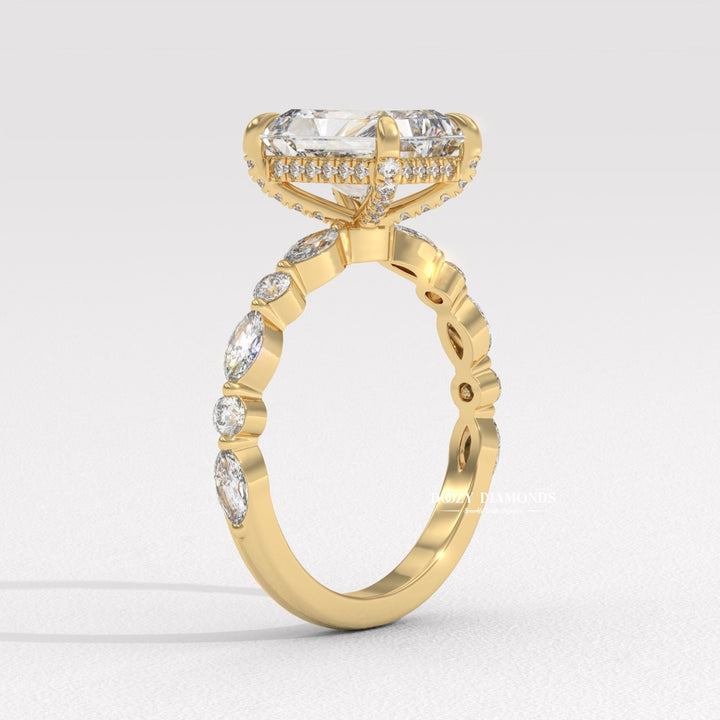 14k gold radiant marquise ring
18k white gold pavé engagement ring
D/E color VVS lab diamond ring
Eco-friendly radiant diamond jewelry