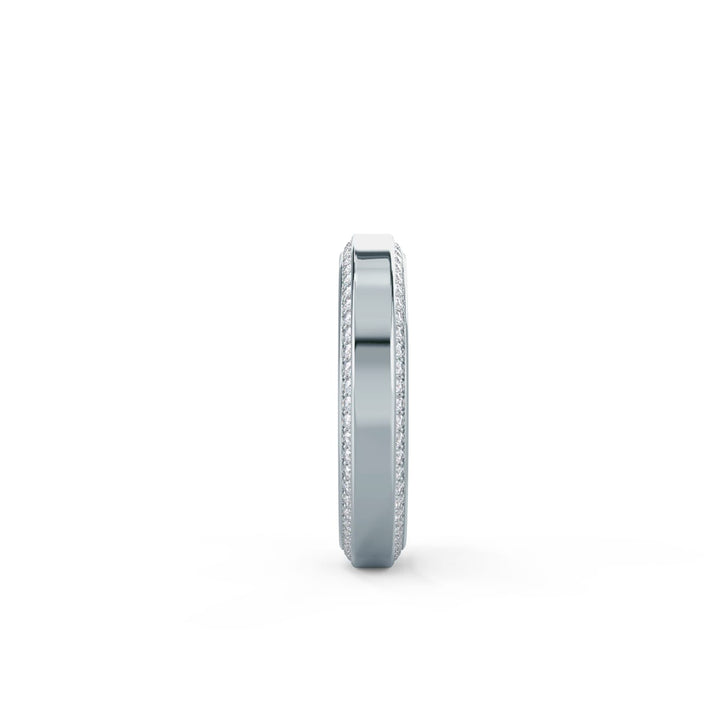 Round Cut Lab Grown Diamond Channel Set Wedding Band