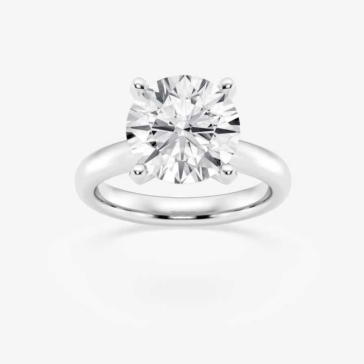 1.0 CT Round Cut Moissanite Classic Solitaire Diamond Engagement Ring