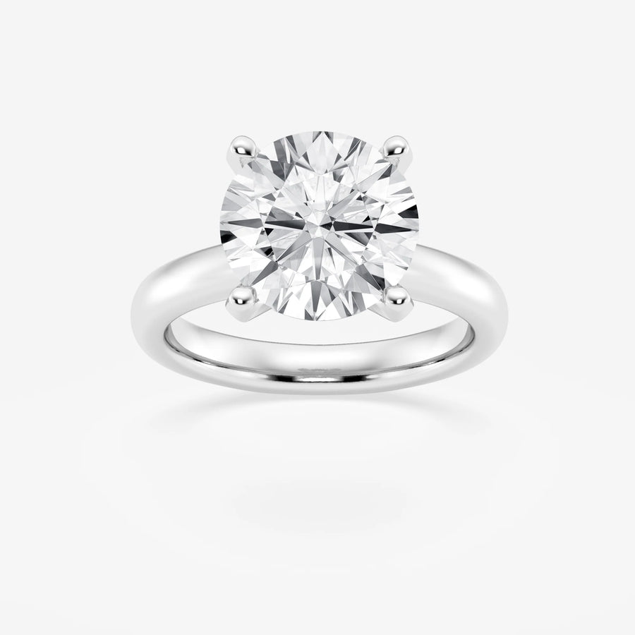 1.0 CT Round Cut Moissanite Classic Solitaire Diamond Engagement Ring