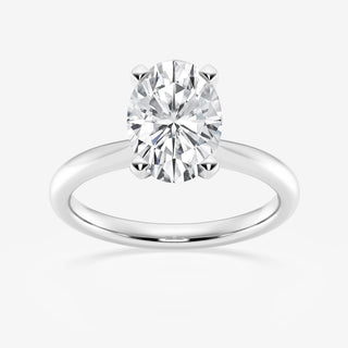 1.0CT Oval Cut Moissanite Solitaire Diamond Engagement Ring