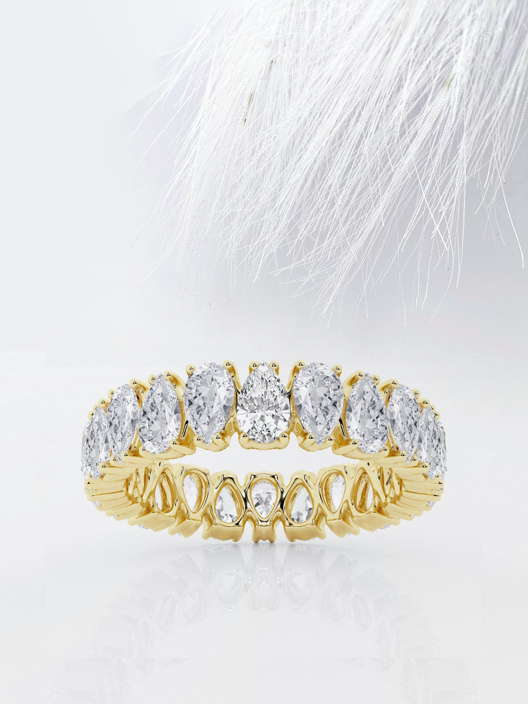 Pear FG-VS2 Lab Grown Diamond Alternative Eternity Band