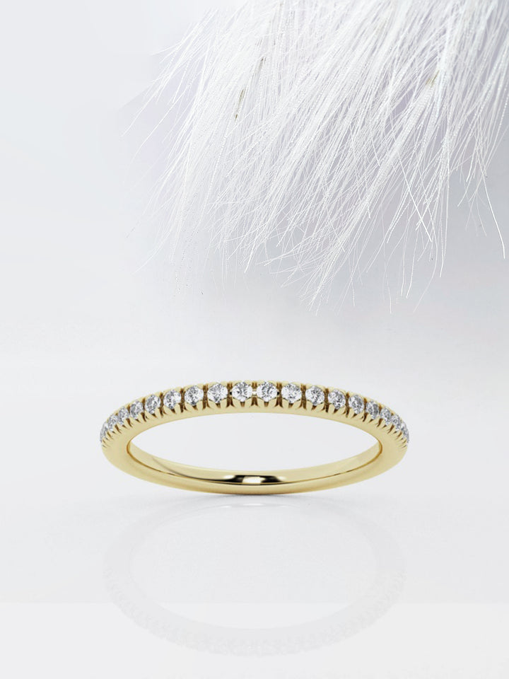 Round FG-VS2 Lab Grown Diamond Half Eternity Wedding Band