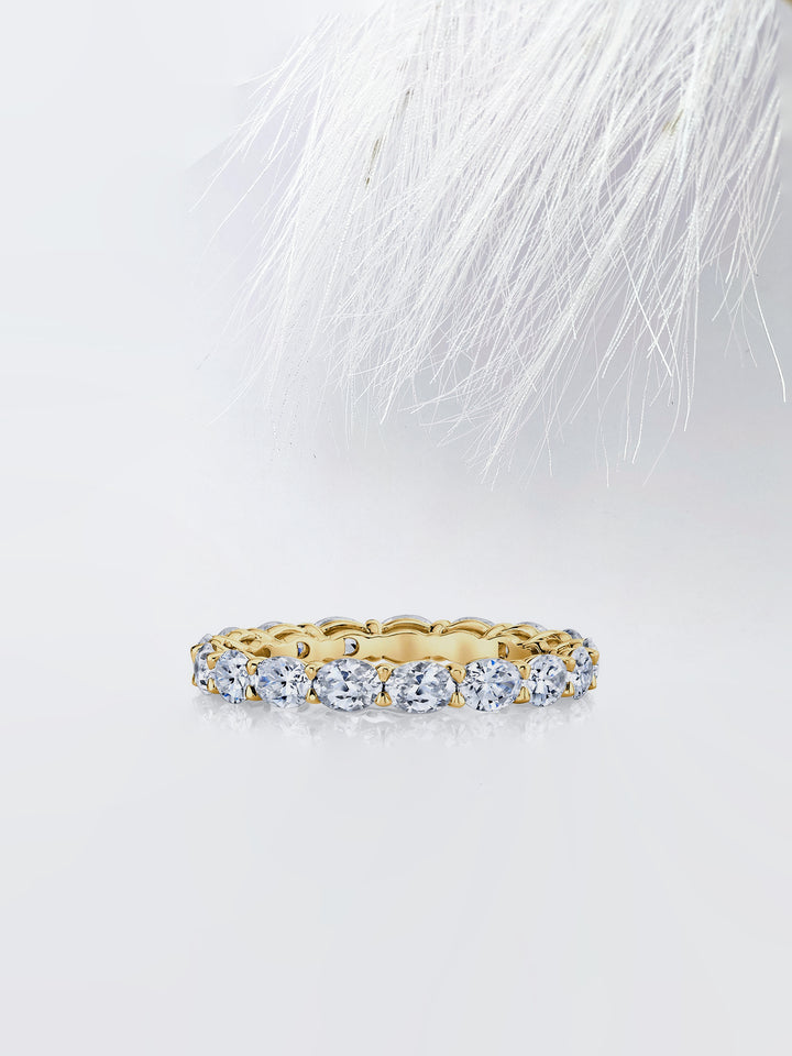 Oval FG-VS1 Lab Grown Diamond Full Eternity Wedding Band