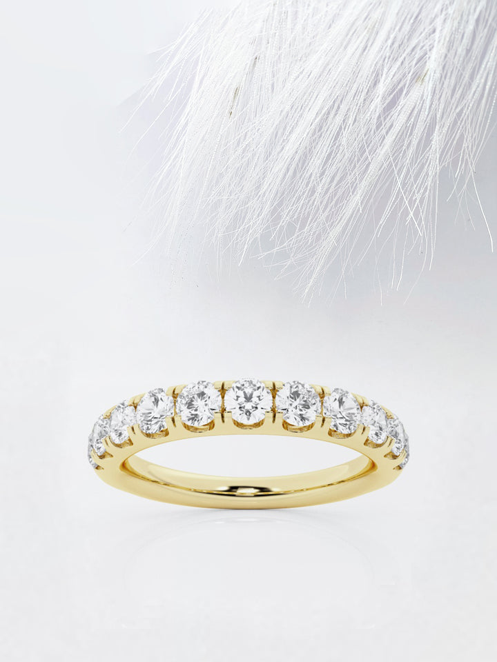 Round FG-VS2 Lab Grown Diamond Half Eternity Wedding Band