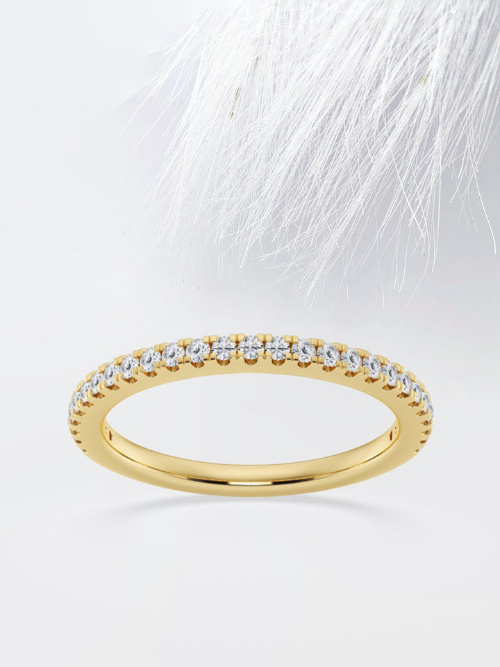 Round FG-VS2 Lab Grown Diamond French Claw Half Eternity Band