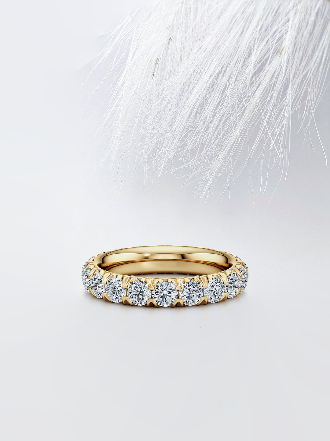 Round FG-VS1 Lab Grown Diamond Eternity Stacking Band