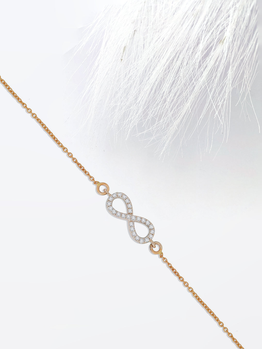Round Cut Moissanite Diamond Infinity Bracelet For Women