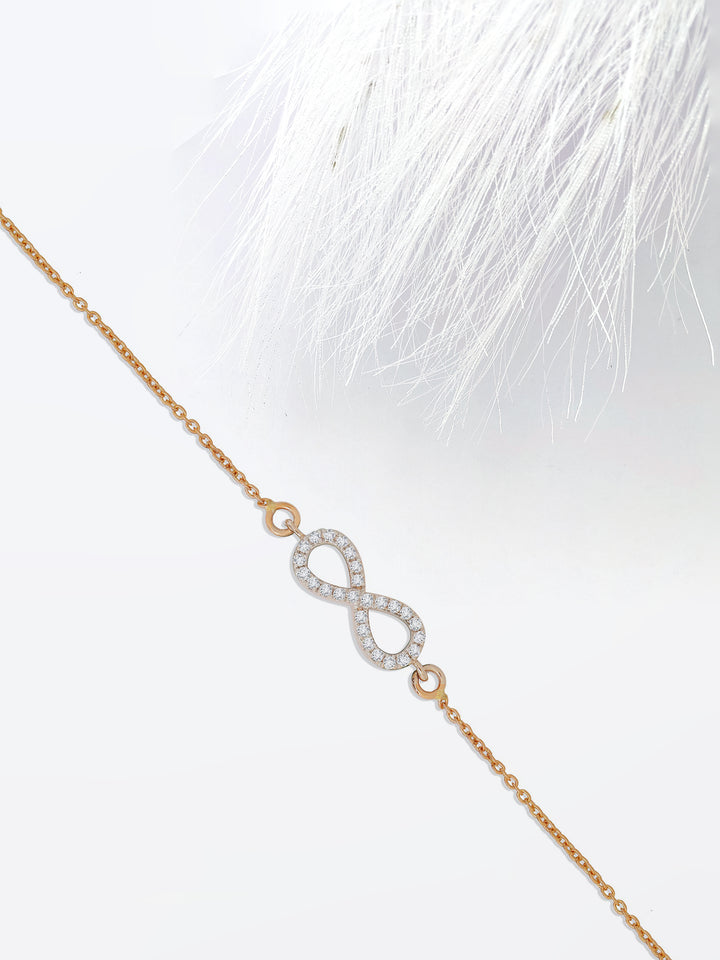 Round Cut Moissanite Diamond Infinity Bracelet For Women