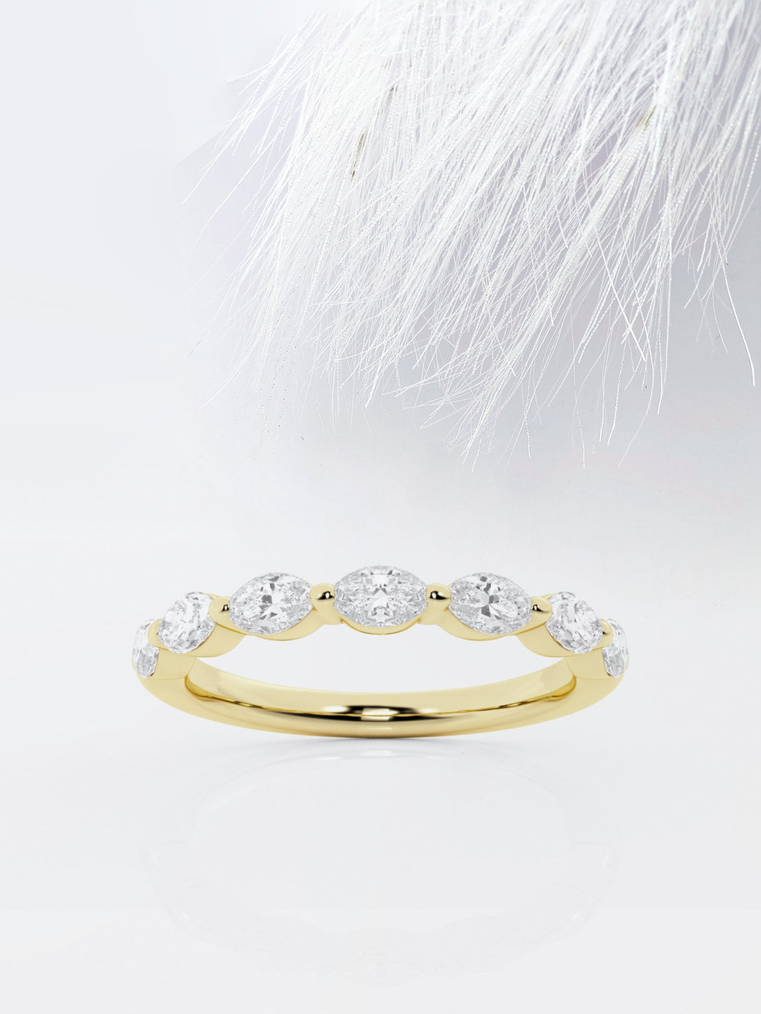 Marquise FG-VS2 Lab Grown Diamond Floating Wedding Band