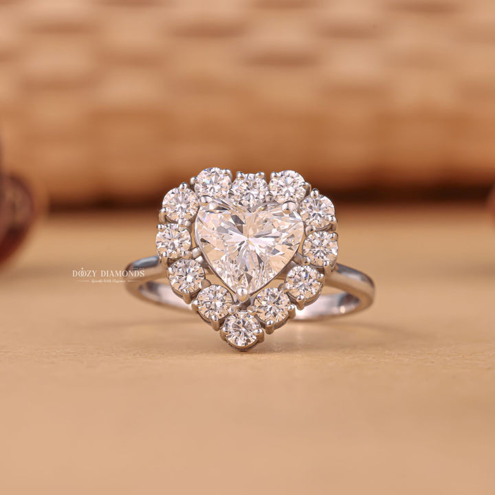 Heart cut engagement ring, Heart diamond engagement ring, Heart solitaire engagement ring, Heart halo engagement ring, Heart pave engagement ring, Heart vintage engagement ring, 