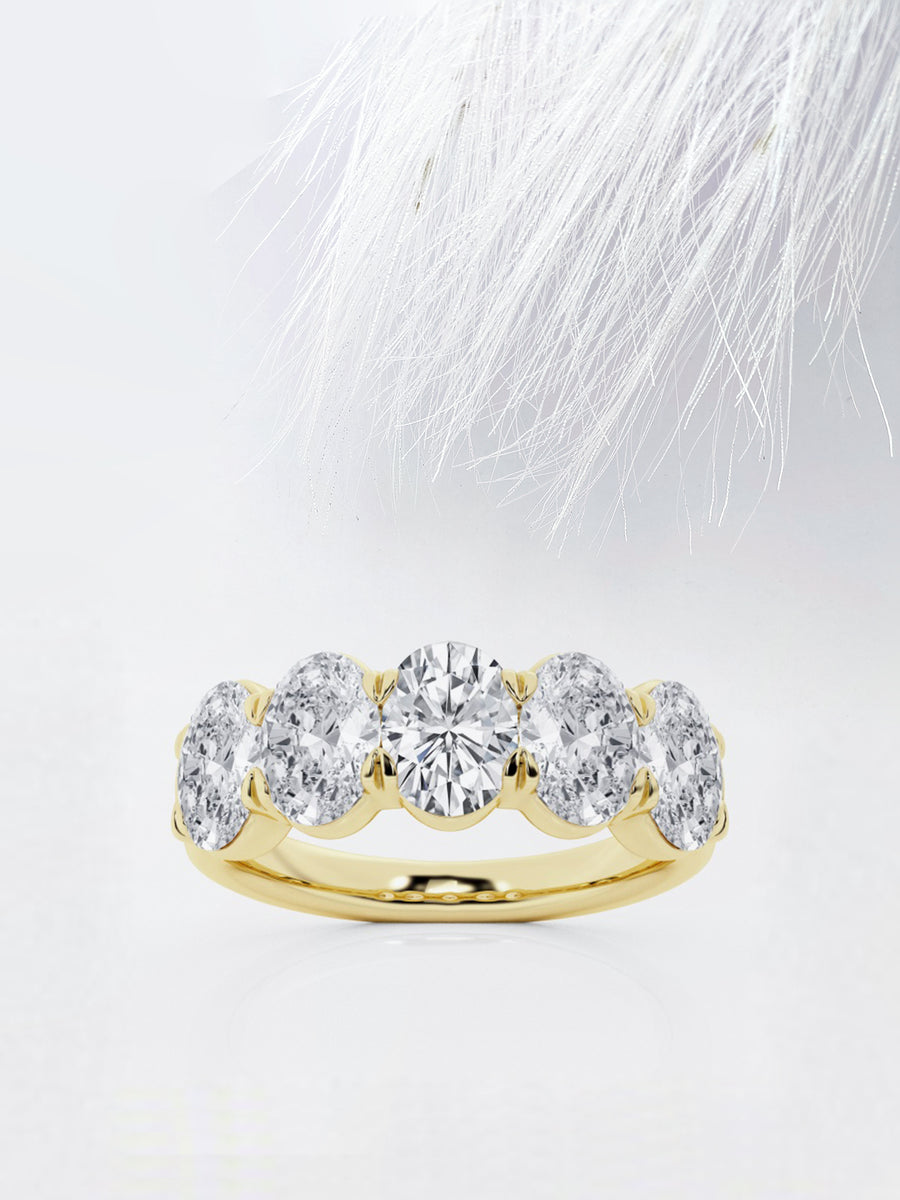 Oval FG-VS2 Lab Grown Diamond Full Eternity Wedding Band