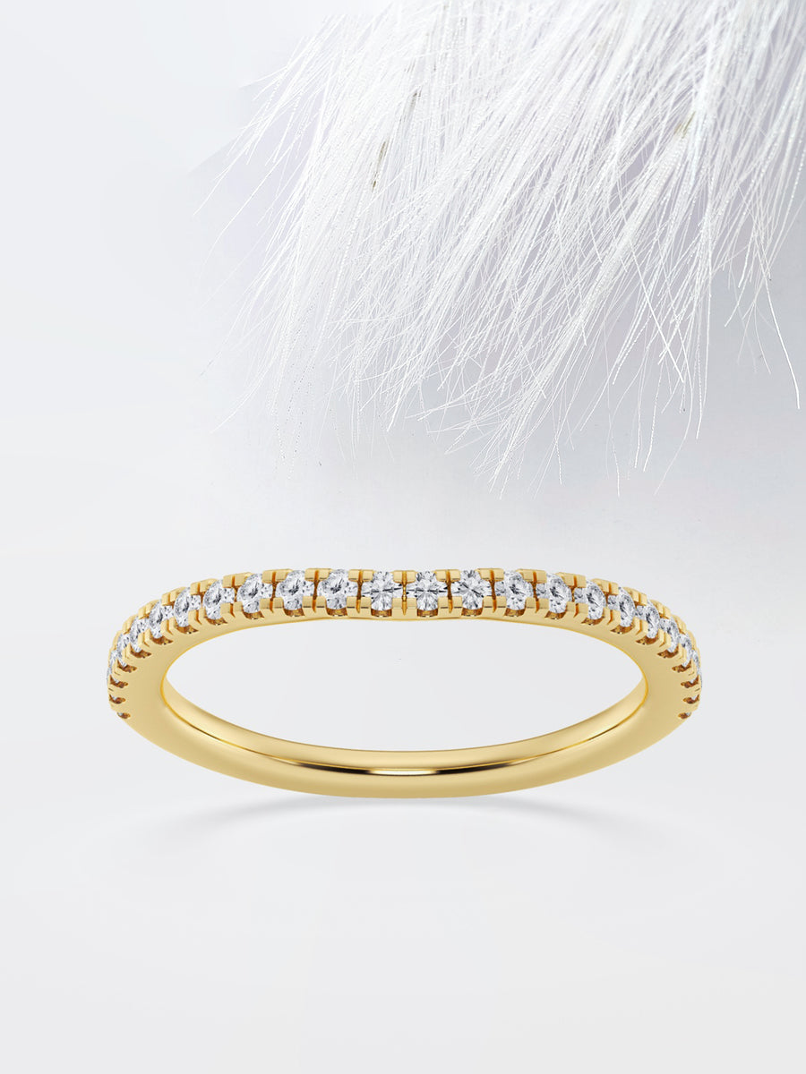 Round FG-VS2 Lab Grown Diamond Half Eternity Wedding Band