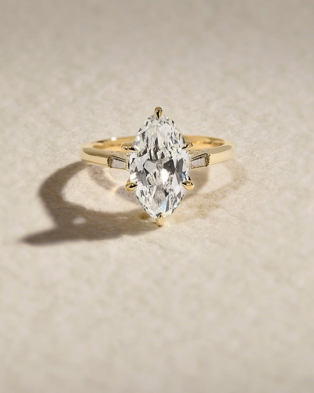 2.0 - 4.0 CT Marquise Cut Lab Grown Diamond Three Stone Engagement Ring - Doozy Diamonds