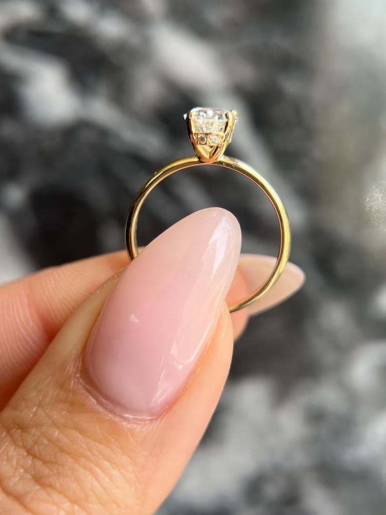 Hidden halo engagement ring, Best hidden halo diamond rings, Classic hidden halo engagement rings, Affordable hidden halo rings, Hidden halo vs traditional halo rings, 