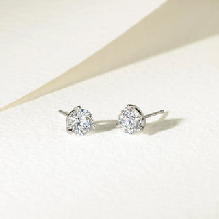 4ct Round Cut Moissanite Diamond Solitaire Stud Earrings For Women