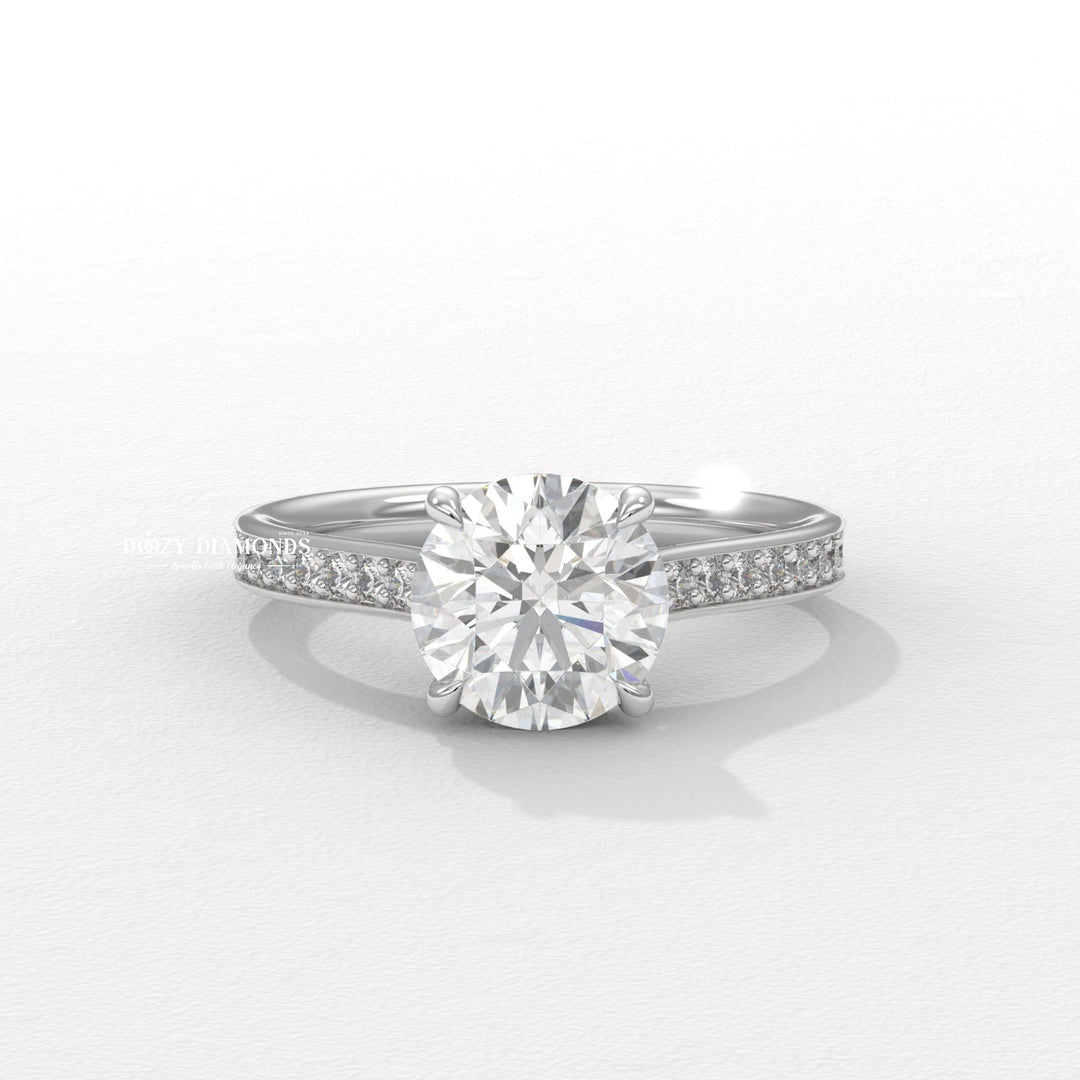 Handcrafted Pave Diamond Ring
24. Timeless Yellow Gold Bridal Ring
25. Brilliant Sparkle Pave Diamond Ring