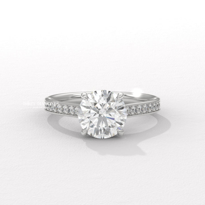 Handcrafted Pave Diamond Ring
24. Timeless Yellow Gold Bridal Ring
25. Brilliant Sparkle Pave Diamond Ring