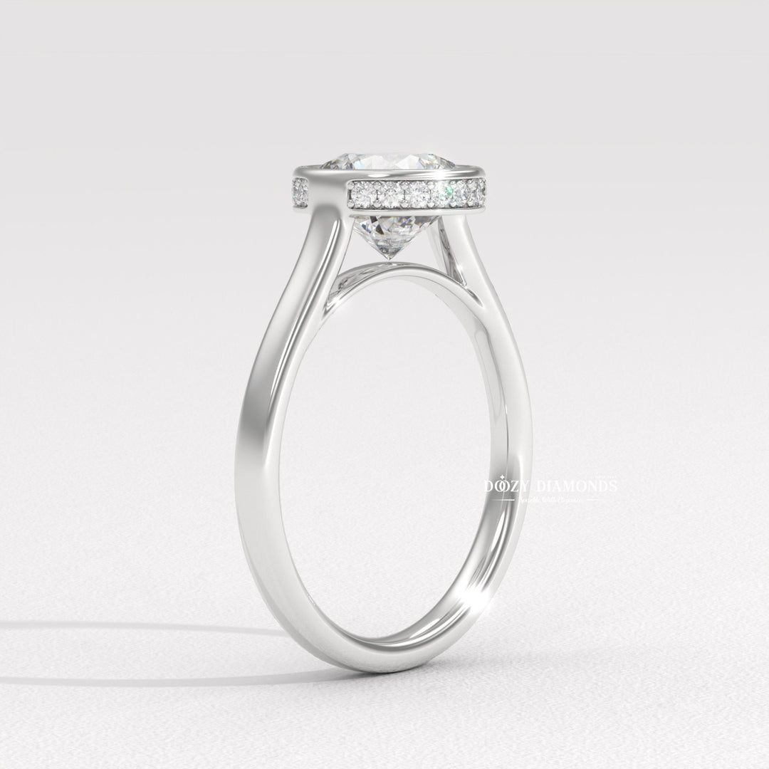 23. Handcrafted Lab Diamond Bezel Ring
24. Engagement Ring for Active Lifestyle
25. VVS Clarity Lab Grown Bezel Ring