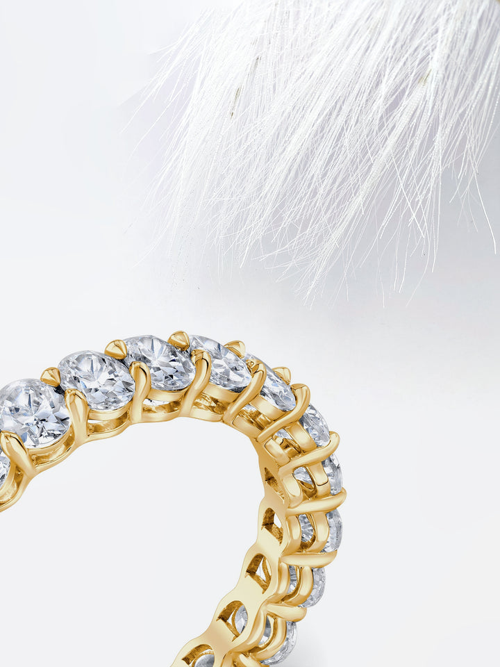 Oval FG-VS1 Lab Grown Diamond Full Eternity Wedding Band