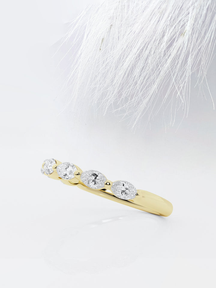 Marquise FG-VS2 Lab Grown Diamond Floating Wedding Band