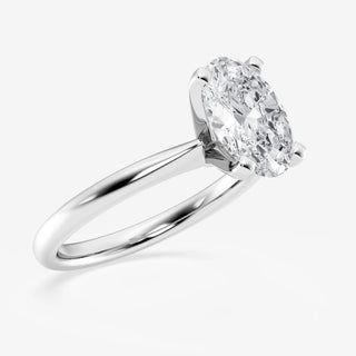 1.0CT Oval Cut Moissanite Solitaire Diamond Engagement Ring