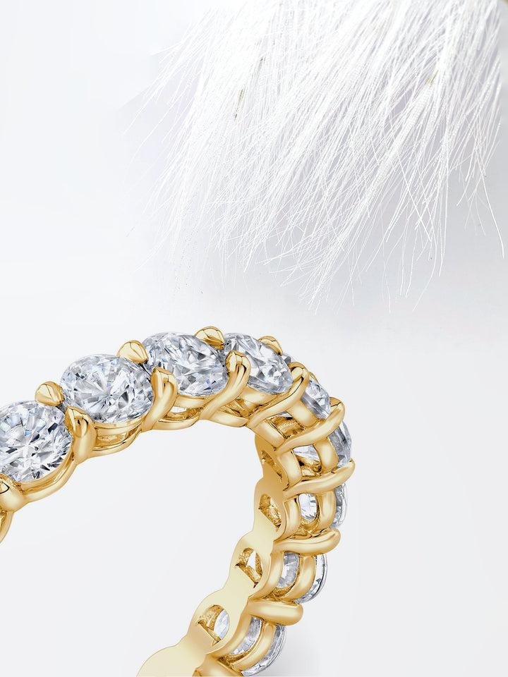 Round FG-VS1 Lab Grown Diamond Full Eternity Dainty Band
