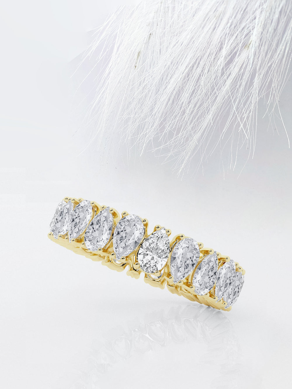 Pear FG-VS2 Lab Grown Diamond Alternative Eternity Band