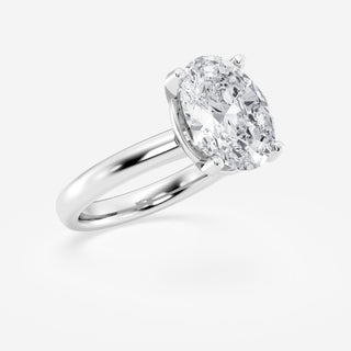 1.0CT Oval Cut Diamond Solitaire Moissanite Engagement Ring