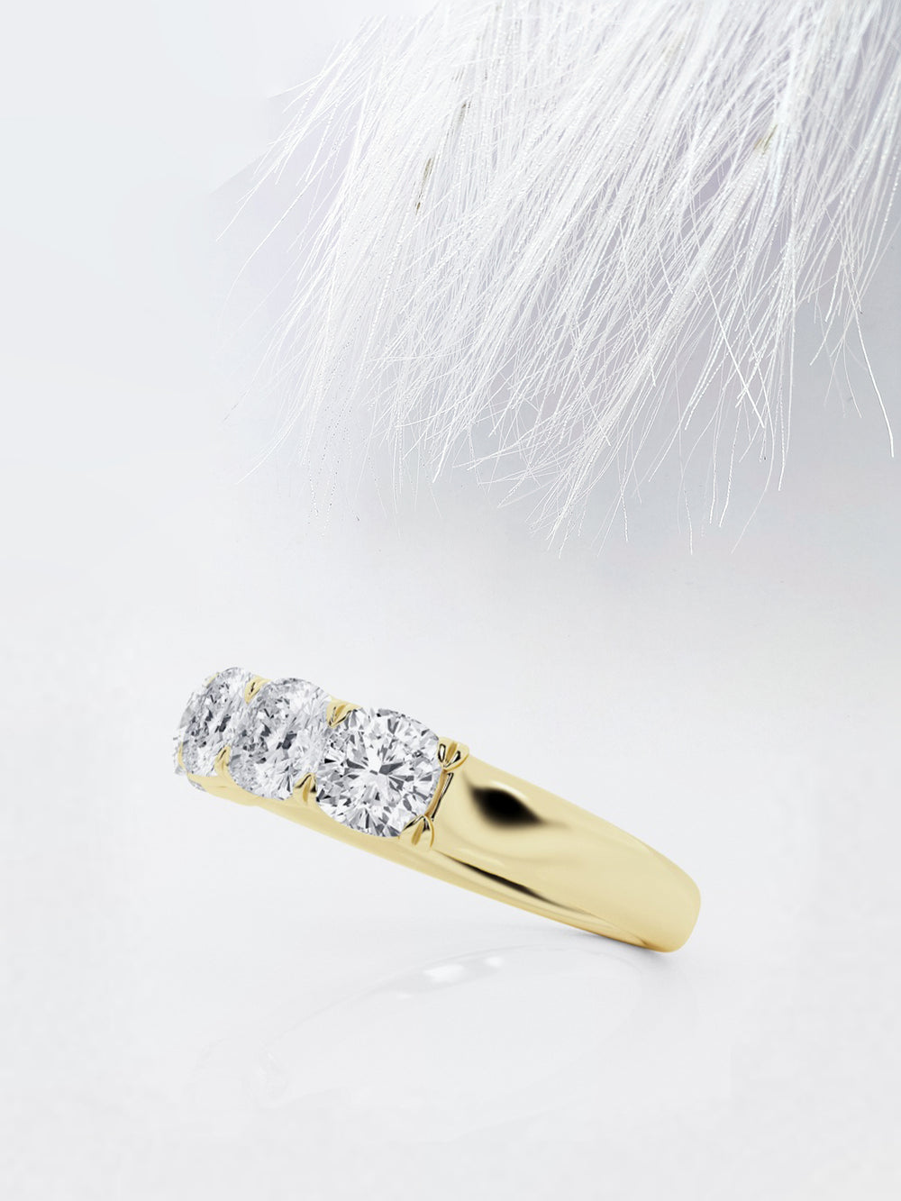 Cushion FG-VS2 Lab Grown Diamond Five Stone Wedding Band
