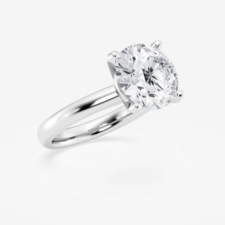 1.0 CT Round Cut Moissanite Classic Solitaire Diamond Engagement Ring