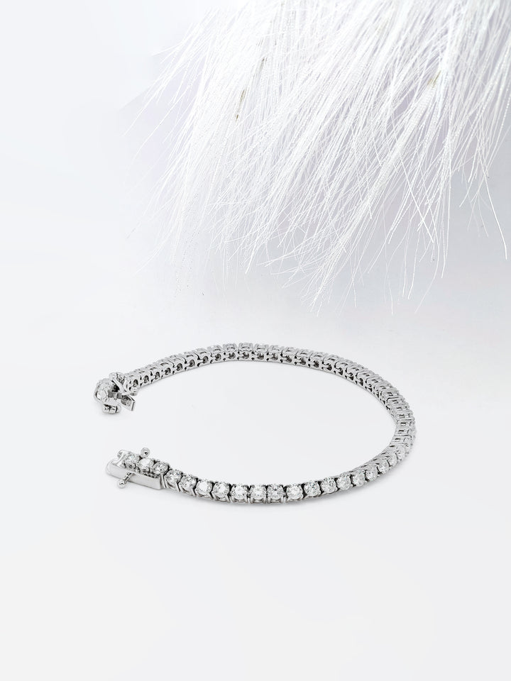 Round cut Moissanite Diamond Tennis Bracelet For Women