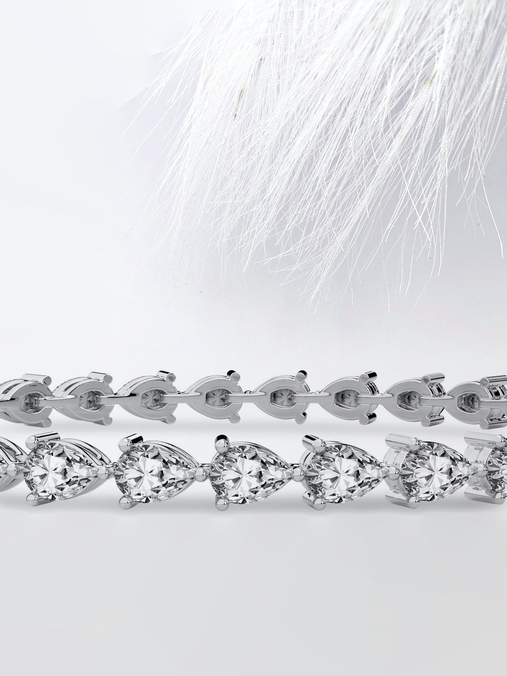 Pear Cut Moissanite Diamond Tennis Bracelet For Women