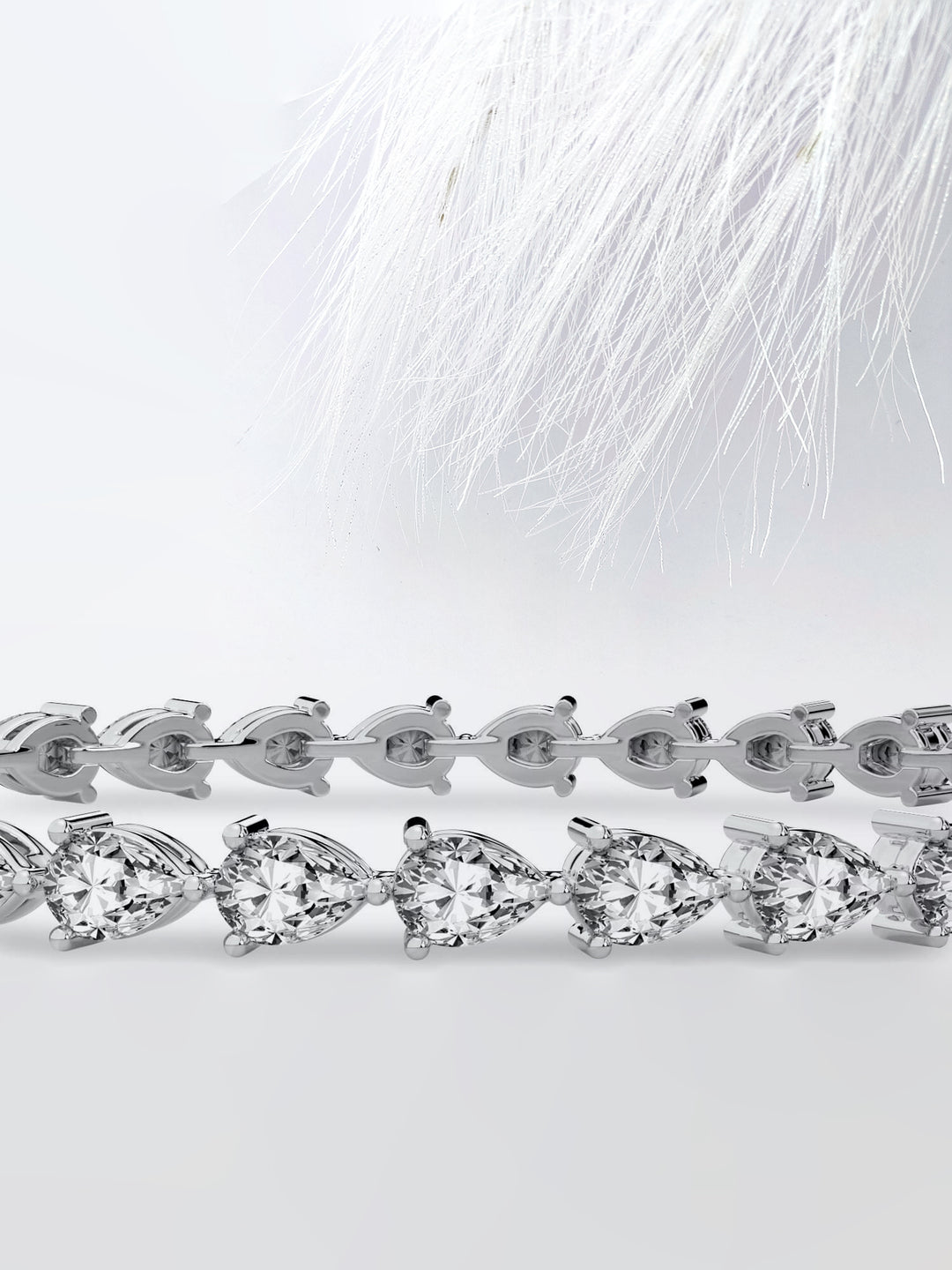 Pear Cut Moissanite Diamond Tennis Bracelet For Women