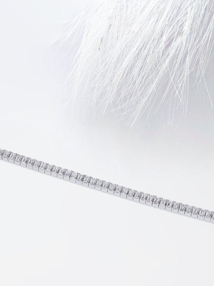 Emerald cut Moissanite Diamond Tennis Bracelet For Women