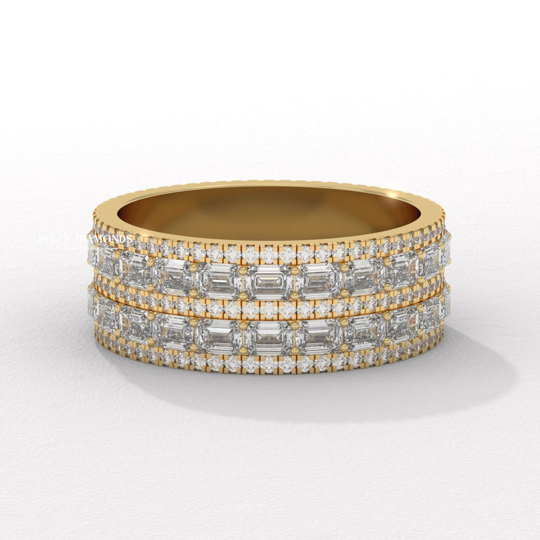 3.50mm eternity band
Baguette and round ring
Lab grown diamond band