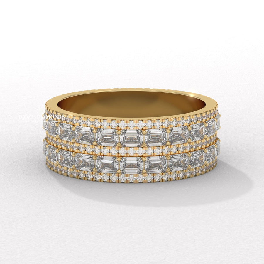 3.50mm eternity band
Baguette and round ring
Lab grown diamond band