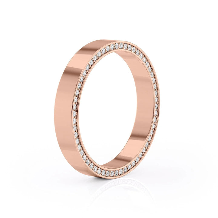 4mm Round Cut Moissanite Men's Wedding Band