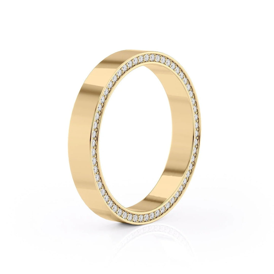 4mm Round Cut Moissanite Men's Wedding Band