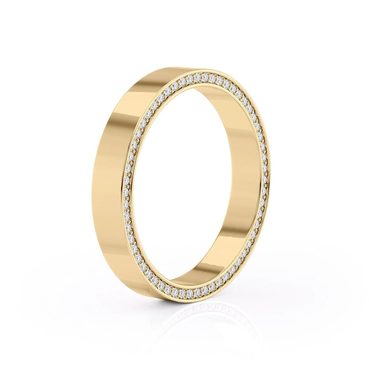 4mm Round Cut Moissanite Men's Wedding Band