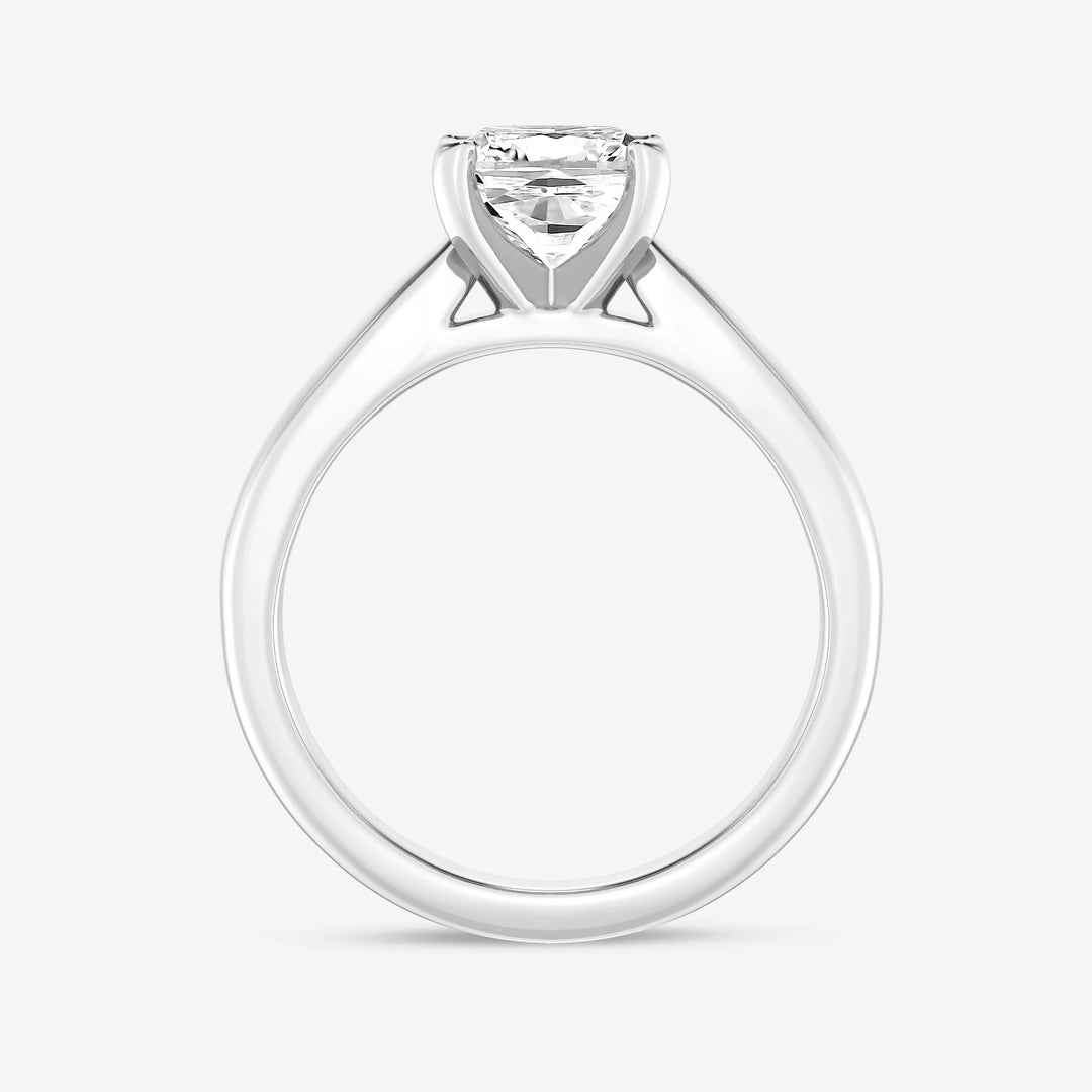 1.0CT Cushion Cut Moissanite Diamond Cathedral Solitaire Engagement Ring