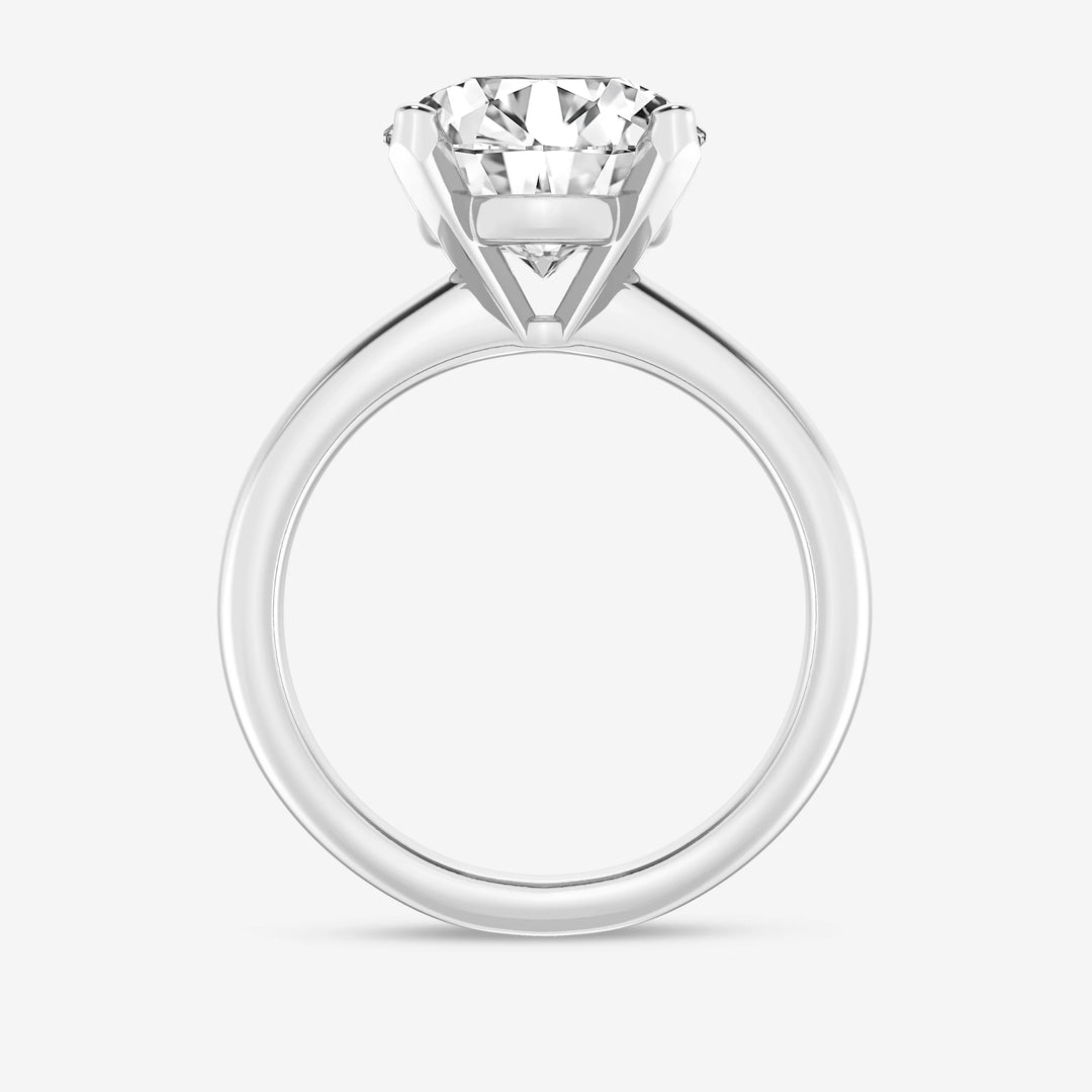 1.0 CT Round Cut Moissanite Classic Solitaire Diamond Engagement Ring