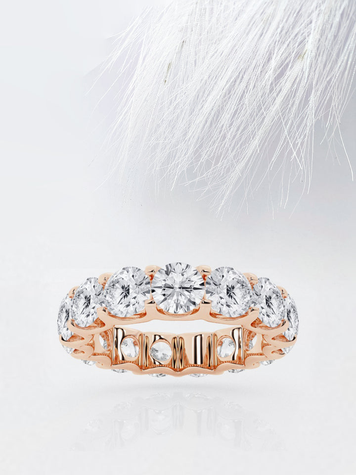 Round FG-VS2 Lab Grown Diamond Full Eternity Wedding Band