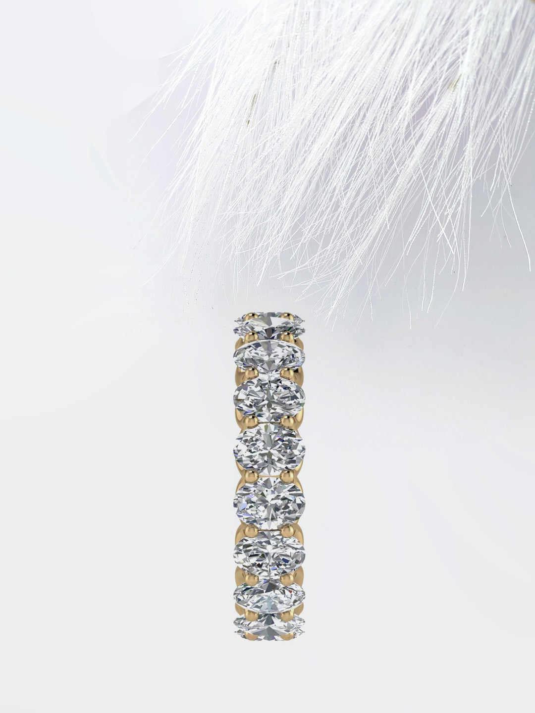 Oval GH-VVS Lab Grown Diamond Full Eternity Wedding Band