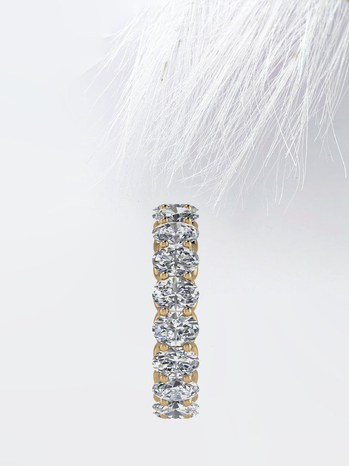 Oval GH-VVS Lab Grown Diamond Full Eternity Wedding Band