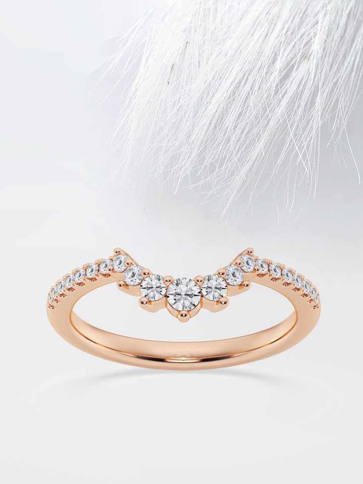 Round FG-VS2 Lab Grown Diamond Crown Wedding Band