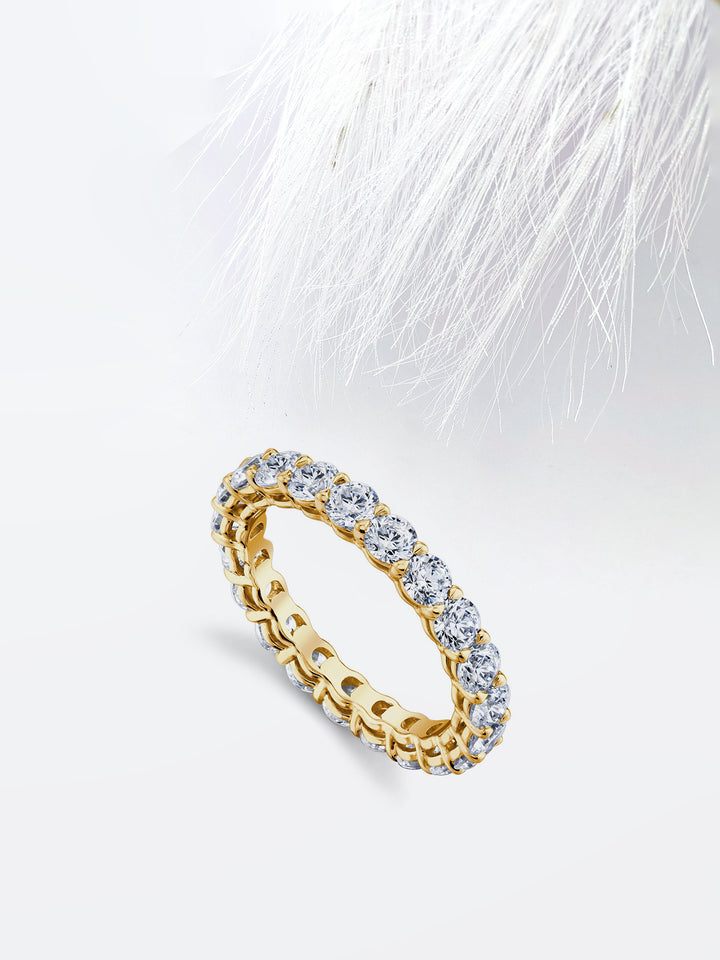 Round FG-VS1 Lab Grown Diamond Full Eternity Dainty Band