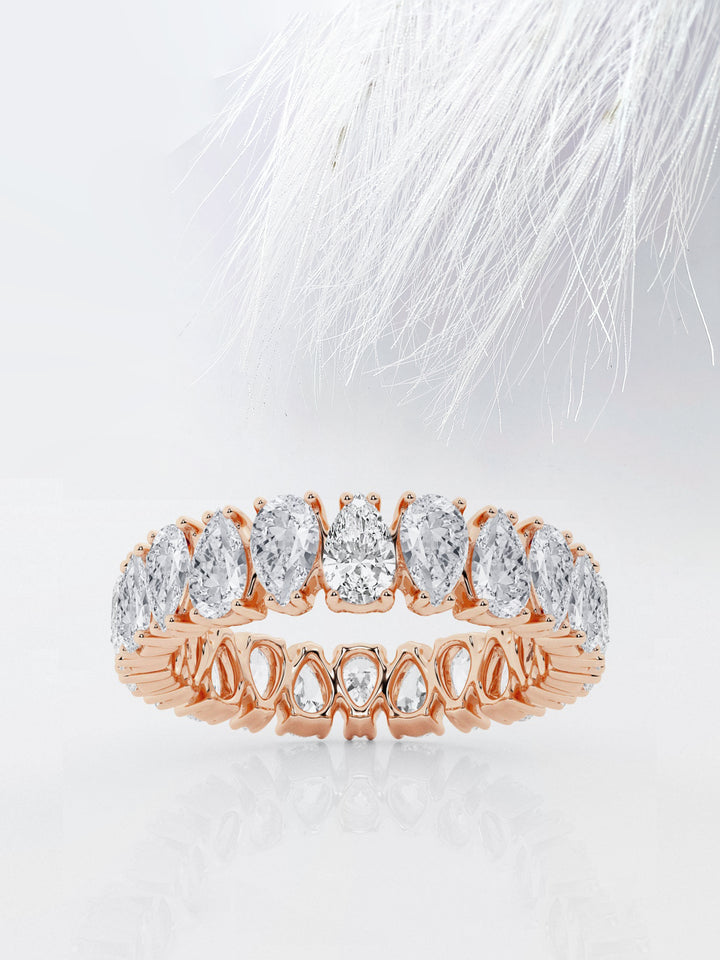 Pear FG-VS2 Lab Grown Diamond Alternative Eternity Band